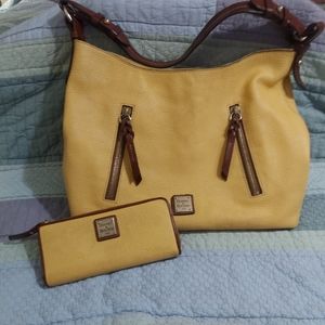 Dooney and Bourke Bag and Wallet Set in Lemon